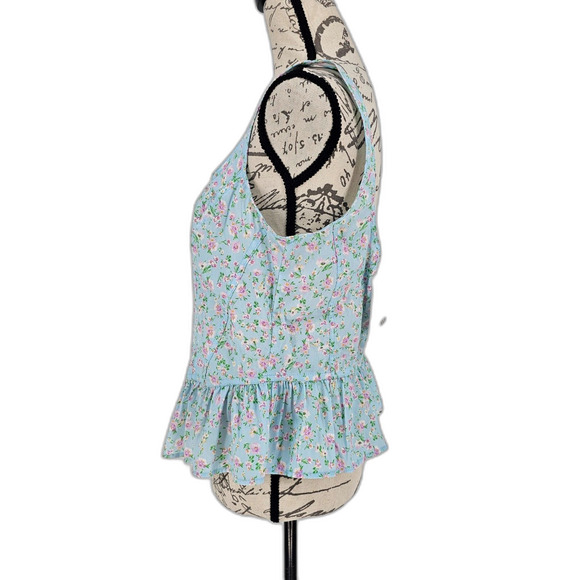 Elodie NWT Square Neck Peplum Tank Top Large - Picture 3 of 13